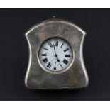 WITHDRAWN-A silver desk top goliath pocket watch case and goliath pocket watch, the silver case by