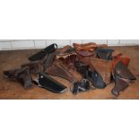 **REOFFER IN APR LONDON 20/40**A quantity of 19th century and later leather holsters