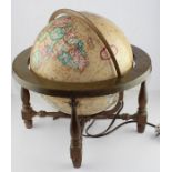 'Legend' school education globe rotating on hardwood stand.