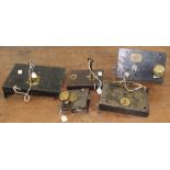 5 assorted antique locks, to include a Victorian G Price of Wolverhampton lock with key, a Hobbs &