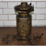 ****WITHDRAWN*****A Japanese Meiji Period (1868-1912) bronze urn/vase, the sides richly