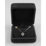 **VENDOR COLLECTED THE LOT ON 14/02/19**An 18ct. white gold and heart shaped cognac diamond