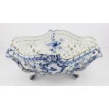 **REOFFER IN APR LONDON 50/80**An early 20th century Berlin porcelain twin handled basket, of shaped