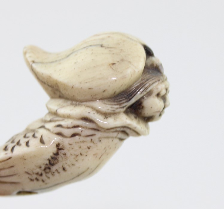 **REOFFER IN APR LONDON 50/80**A Japanese Meiji Period (1868-1912) carved marine ivory 'fertility' - Image 4 of 5