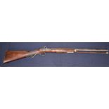 19th century Flintlock rifle by Thatham  Egg, with 24 inch steel barrel  engraved Thatham Egg,