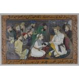 **REOFFER IN APR LONDON 100/150**A fine quality Moghal school Indian goauche painting signed with