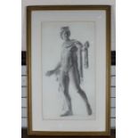 **REOFFER IN APR LONDON 100/150**An 'Old Master' charcoal study of a classical male, standing full
