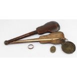 **REOFFER IN APR LONDON 20/40**A 19th century Chinese Dotchin balance, or opium scales, contained in