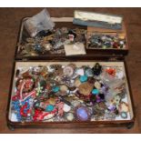 A collection of costume jewellery, to include cased ear rings, assorted rings, multi stone