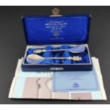 A pair of limited edition silver Royal wedding commemorative spoons, by Birmingham mint, assayed