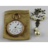 **REOFFER IN APR LONDON 20/30**A Rode Watch Co. gold plated pocket watch, having Arabic numeral dial