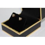 **VENDOR COLLECTED THE LOT ON 14/02/19**A pair of 18ct. yellow gold and heart shape champagne