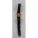 A Freco 9ct. gold gentleman's wrist watch, manual movement. having circular gold coloured Arabic