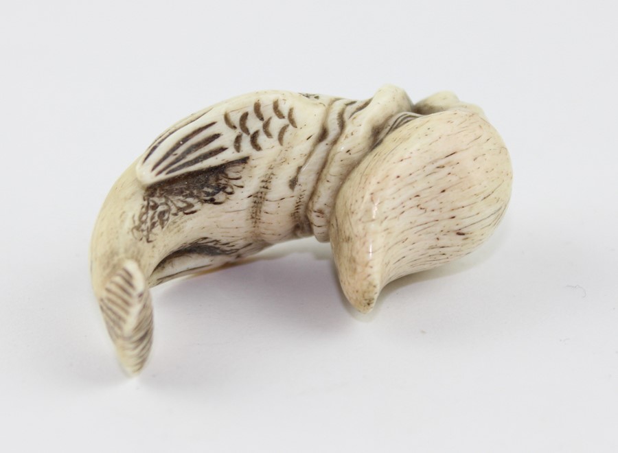 **REOFFER IN APR LONDON 50/80**A Japanese Meiji Period (1868-1912) carved marine ivory 'fertility' - Image 2 of 5