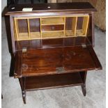 A George III oak side table and a bureau (2)