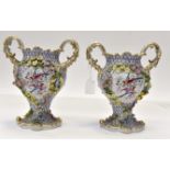 A pair of Bluster Continental vases,