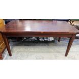 A large drawer ended plank top refectory table to seat 10-12 people