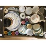 A collection of bone china including Foley V2870 5 piece tea service,