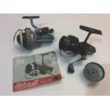Angling interest: "The Amibidex" casting reel and Mitchell 320 fishing reel.