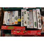 Collection of plastic model kits including AIRFIX,