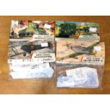 Four early Airfix kits in unopened bags: Matador Gun BF 109,