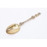 A Victorian silver gilt anointing spoon, by John Wilmin Figg, assayed London 1865,