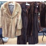 Two fur coats and a stole (3)
