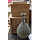 Boxed Chinese Celadon vase,