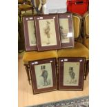 Five framed and glazed Vanity Fair print depicting: Statesmen from 1869 (5)