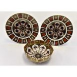 Royal Crown Derby octagonal shaped fruit bowl - Imari pattern 1128, 20 cms diameter,