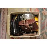Mixed lot of binoculars to include Carl Zeiss cased and Russian,