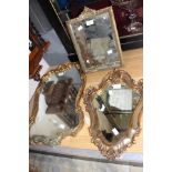 Three various gilt framed mirrors (3)