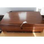 Late Victorian mahogany writing slope with key