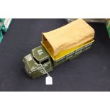 Marx tinplate Royal Artillery truck, very good original condition with canvas top,