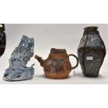 Three items of Studio pottery vessels (SD)