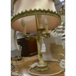 marble and gilt 3 lamp table lamp