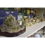 A collection of Lilliput Lane buildings,