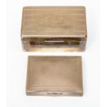 Two George V silver cigar/cigarette boxes one by Wilmot Manufacturing Co, Birmimgham,