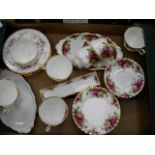 Royal Albert Old Country Roses tea service of 20 pieces,