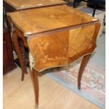 A 19th Century Kingwood and marquetry inlaid Pembroke table, possibly French,