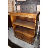 A 20th Century joined oak open bookcase