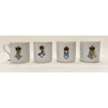 Commemorative mugs of Alexander and Edward,