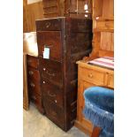 An early 20th Century oak four drawer filing cabinet,