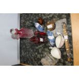 Various glass perfume and scent bottles,