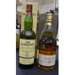 One bottle Glenlivet 12 year Old Single Malt Whisky, distilled by George & J G Smith,