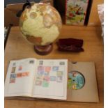 Kid Kard Nursery Rhymes album and a school boys stamp album,