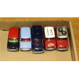 Corgi toys mini cars including Police Mini Van and Monte Carlo Rally with roof signatures (5)