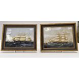 Two Wedgwood maritime ceramic framed plaques,