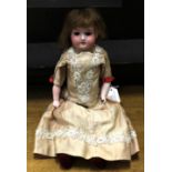 German bisque headed and shouldered doll no.