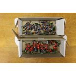 Two boxes containing metal hand-painted soldiers